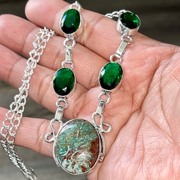 Chrysocolla Pendant Necklace - Picture 3 of 11